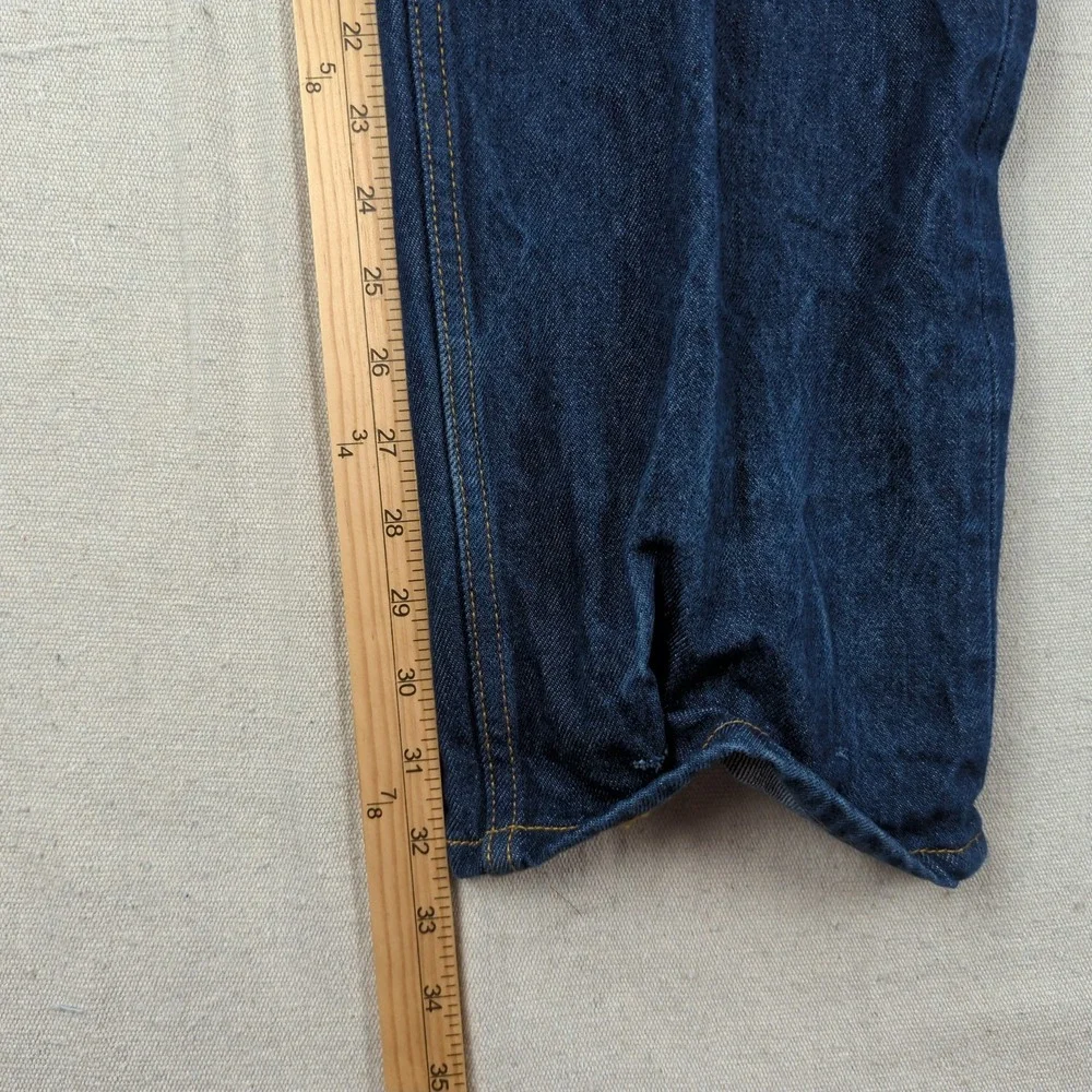 Levis 501 Jeans  Mens 38x32 Blue Button Fly Western Faded Classic American Hem